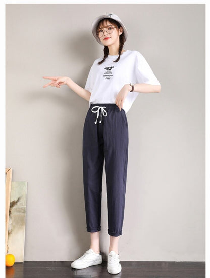 定番シンプル  ファッション ゆったりパンツ<U-6541>