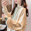 【裏起毛】レイヤード風ハートロゴゆったりフード付きパーカ全4色