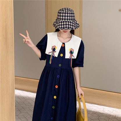 大活躍 大人可愛い 超人気 シンプル チェック柄 フロック<U-11286>
