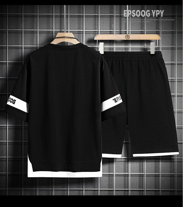 男女兼用 大人気 シンプル Tシャツ & ショーツ セットアップ U-80020