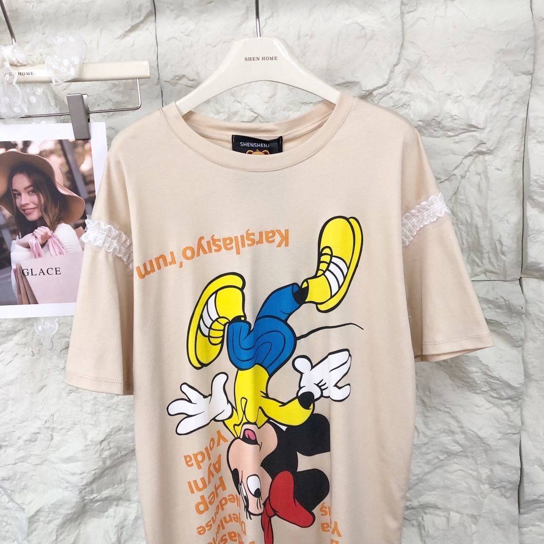人気トレンド 新作 カジュアル プリント Tシャツ U-13475