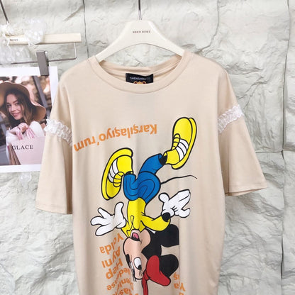 人気トレンド 新作 カジュアル プリント Tシャツ U-13475