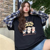 オシャレ度満点 ラウンドネック 個性的なデザイン カートゥーンプリント Tシャツ＜U-2257＞