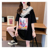 新商品 透かし彫り キュート レース 切り替え ゆったり 半袖Tシャツ＜U-8472＞