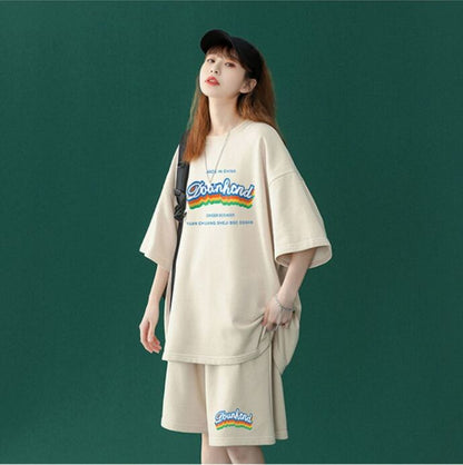 【半額セール】早い者勝ち  半袖Ｔシャツⅹパンツセット全4色 男女兼用<U-6553>