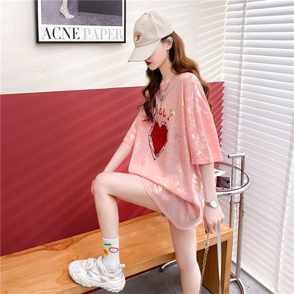 話題沸騰中 ファッション 個性派 プリント 全3色 半袖Tシャツ<U-8508>