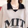美人度アップ 切り替え ファッション プリント Tシャツ カットソー＜U-3587＞