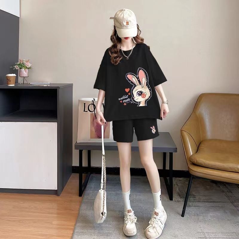 今季マストバイ  大人可愛い キュートスウィートパーカー<U-5285> 半袖Ｔシャツⅹパンツセット全3色 <U-8202>