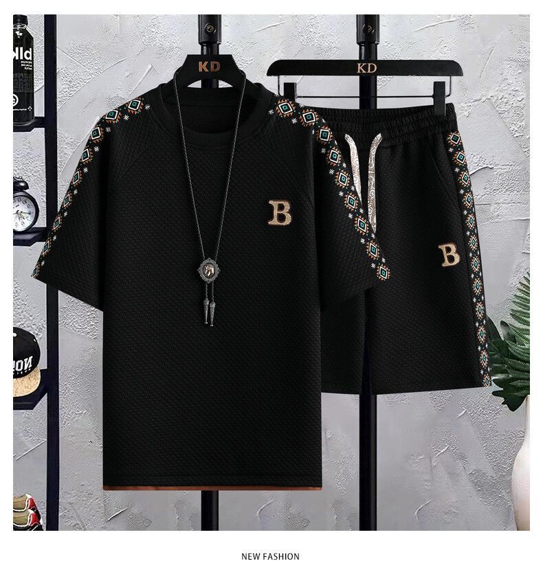 男女兼用 新作 半袖 カジュアル Tシャツ & ショーツ セットアップ U-80006