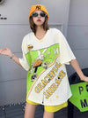 着回し力抜群 ファッション 個性派 レース プリント全3色 半袖Tシャツ<U-8981>