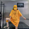 売り切れ必至 ゆったり ファッション感満々 ロング丈 3色半袖Tシャツ＜U-9086＞