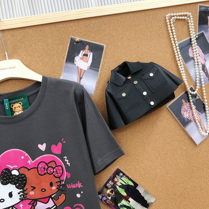 売れ筋 カジュアル プリント Tシャツ U-13472
