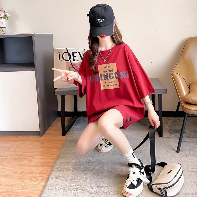 着心地抜群 切り替え 女性力を高める プリント Tシャツ カットソー＜U-3592＞