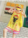 軽い生地が夏にぴったり！ ノースリーブ プリント全2色 Tシャツ カットソー＜U-11359＞