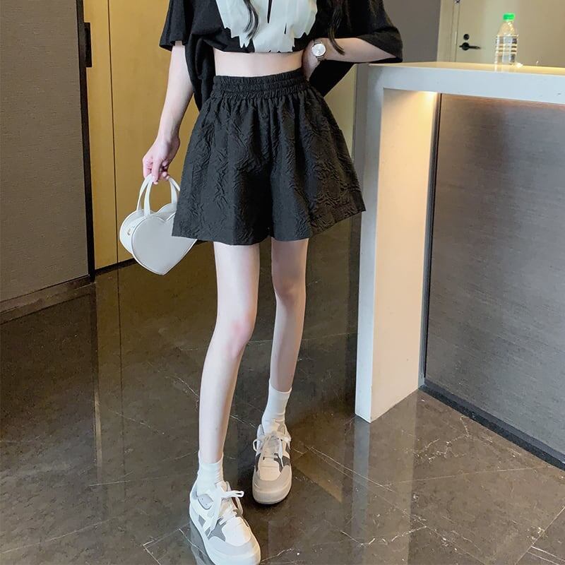 清涼感たっぷり ハイウエスト ファッション パンツ ボトムス＜U-3523＞