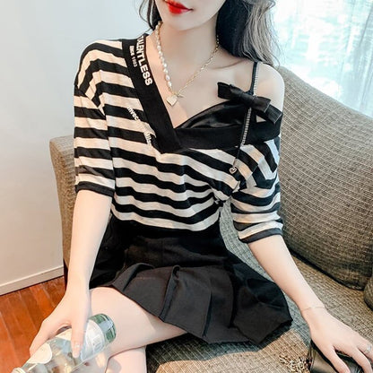美人度アップ 3色選択可 チャーミング Tシャツ カットソー＜U-3267＞