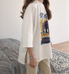 話題沸騰中 ゆったり カジュアル プリント 2色半袖Tシャツ＜U-8161＞
