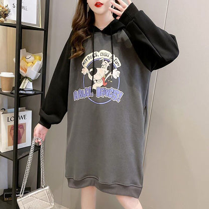 大人気厚手フード付きロングパーカー全3色＜U-4474＞