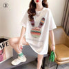話題沸騰中 ファッション スウィート プリント 半袖Tシャツ<U-8517>