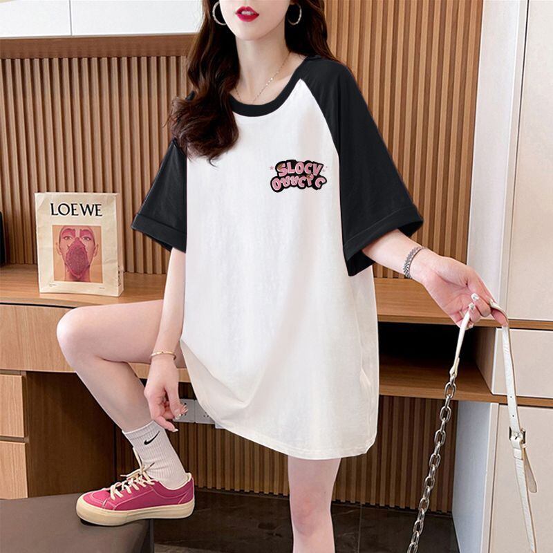 おすすめ 切り替え 定番シンプル プリント 4色選択 半袖Tシャツ＜U-8583＞