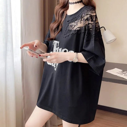 清純甘くて女子力UP ラウンドネック 一目惚れ 3色選択可 Tシャツ カットソー＜U-2950＞