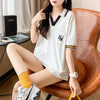 オシャレ度満点 切り替え カジュアル プリント Tシャツ カットソー＜U-3593＞