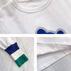 カジュアル 切り替え オシャレ度満点 プリント Tシャツ カットソー＜U-3663＞
