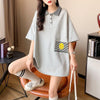 カジュアル 3色選択可 お洒落 ストライプ Tシャツ カットソー＜U-3068＞