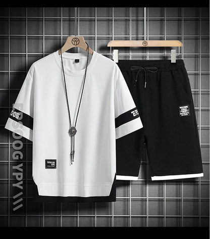 男女兼用 大人気 シンプル Tシャツ & ショーツ セットアップ U-80020