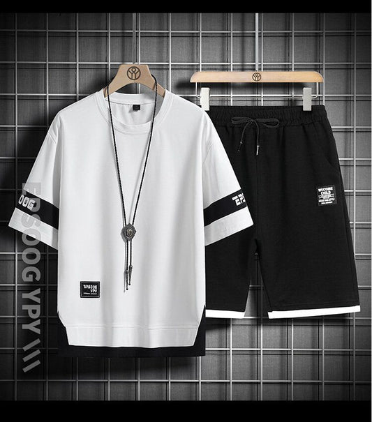 男女兼用 大人気 シンプル Tシャツ & ショーツ セットアップ U-80020
