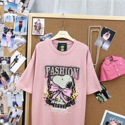 早い者勝ち カジュアル プリント Tシャツ U-13473