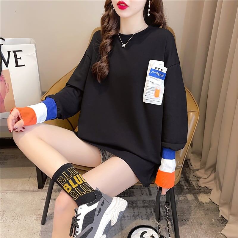 美感いっぱい 切り替え 好感度満載 プリント Tシャツ カットソー＜U-3669＞