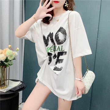 オシャレ度満点 切り替え 好感度満載 プリント Tシャツ カットソー＜U-3672＞