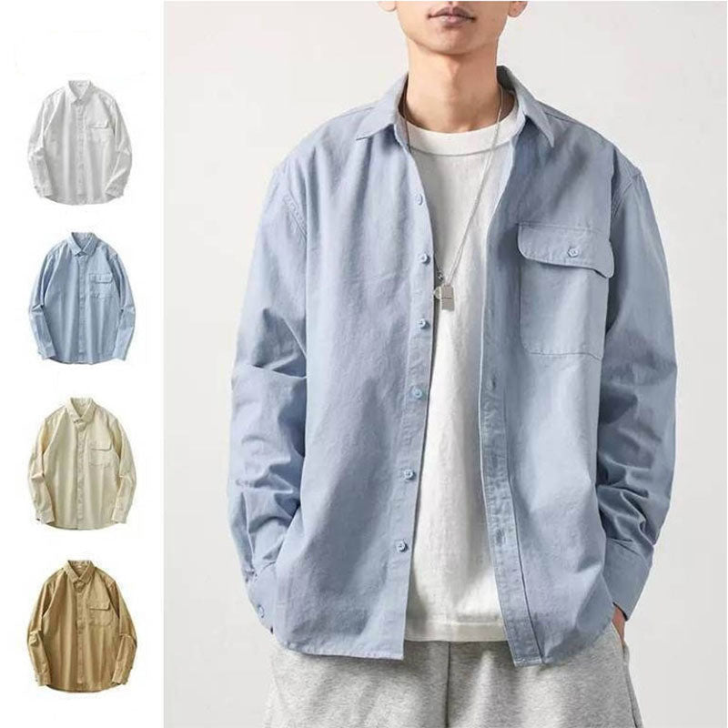 春定番 ユニセックス ゆったり シャツ U-13130