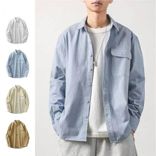 春定番 ユニセックス ゆったり シャツ U-13130