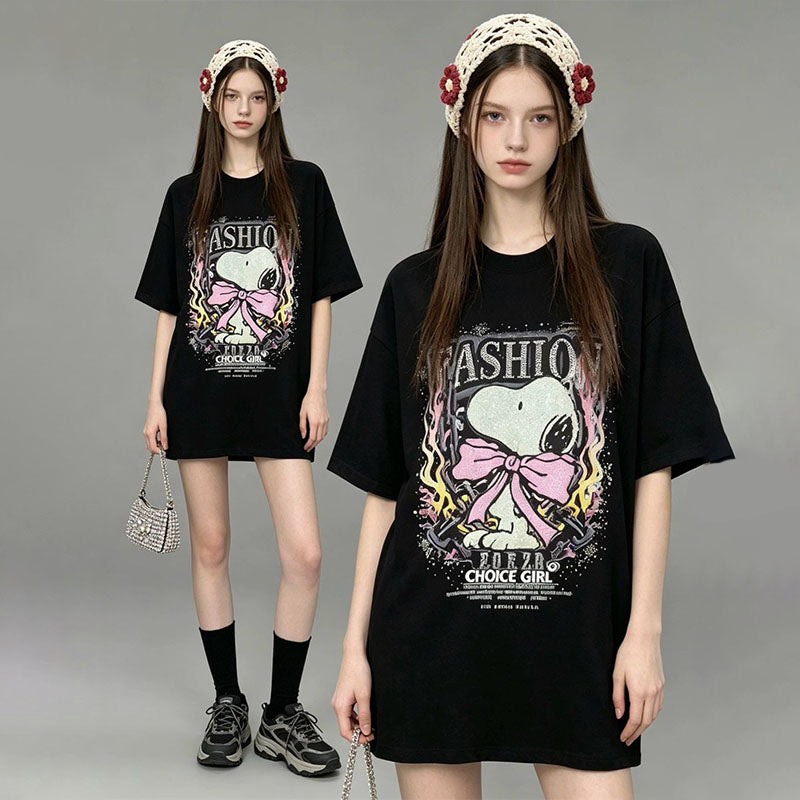 早い者勝ち カジュアル プリント Tシャツ U-13473