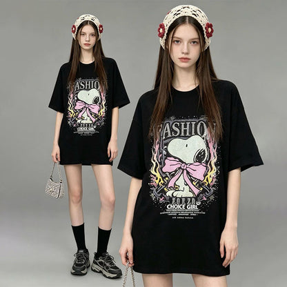 早い者勝ち カジュアル プリント Tシャツ U-13473