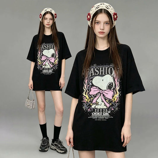 早い者勝ち カジュアル プリント Tシャツ U-13473
