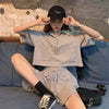 好感度UP ファッション 今季マストバイ 個性派 半袖Ｔシャツⅹパンツセット<U-11569>