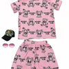 好感度UP カジュアル 夏に嬉しい機能付き 半袖Ｔシャツⅹパンツセット全4色<U-11628>