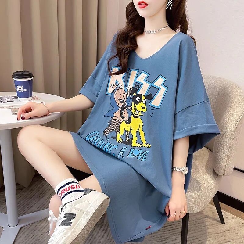 ファッション ゆったり プリント 全4色 半袖 Tシャツ＜U-11518＞