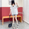 カジュアル 切り替え オシャレ度満点 プリント Tシャツ カットソー＜U-3650＞
