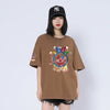 話題沸騰中 ゆったり カジュアル プリント 6色 半袖Tシャツ＜U-8164＞