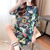 ファッション チャーミング プリント Tシャツ カットソー ワンピース＜isf-3494＞