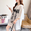 美人度アップ 切り替え ファッション プリント Tシャツ カットソー＜U-3399＞