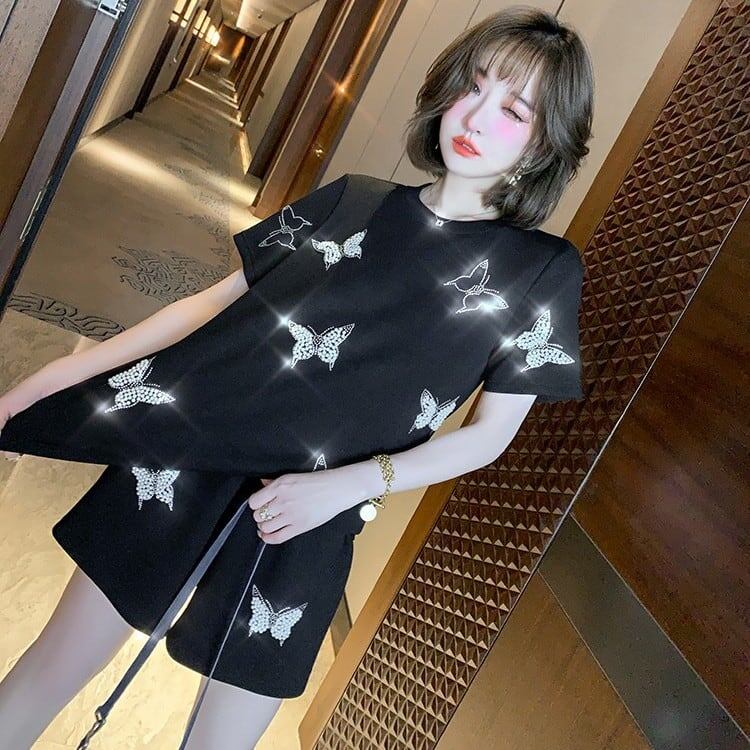 新作 ファッション 絶対欲しい 海外トレンド 半袖 Tシャツ ショートパンツ セットアップ<U-6726>