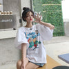キュート プリント ファッション ゆったり 全4色 半袖 Tシャツ＜U-11521＞