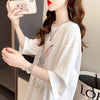 好感度満載 切り替え 着心地抜群 プリント Tシャツ カットソー＜U-3497＞