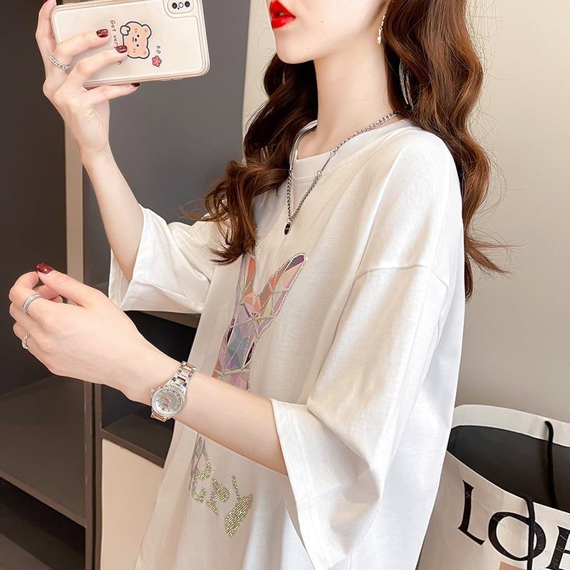 好感度満載 切り替え 着心地抜群 プリント Tシャツ カットソー＜U-3497＞