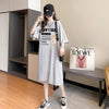 快適 ラウンドネック カジュアル 半袖 Tシャツ ワンピース＜U-8634＞